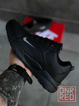 Кроссовки Nike мужские Трендовые Dark Black натуральная кожа! весна Запорожье - изображение 1