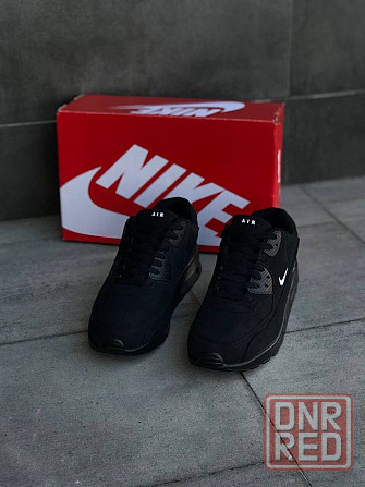 Мужские кроссовки air max натуральная замша черные стильные кроссовки Запорожье - изображение 2