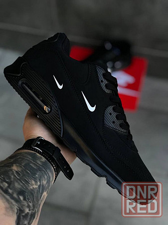 Мужские кроссовки air max натуральная замша черные стильные кроссовки Запорожье - изображение 1