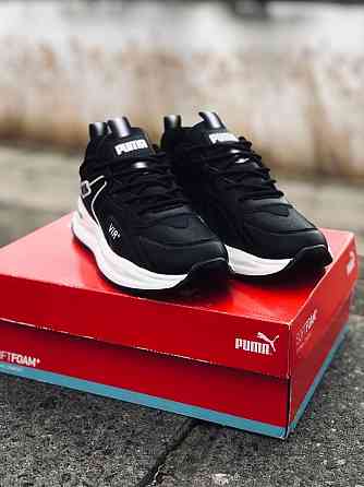 Мужские кожаные кроссовки Puma Black стильные кроссы пума Запорожье