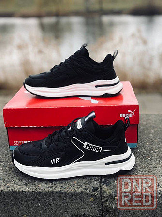 Мужские кожаные кроссовки Puma Black стильные кроссы пума Запорожье - изображение 5