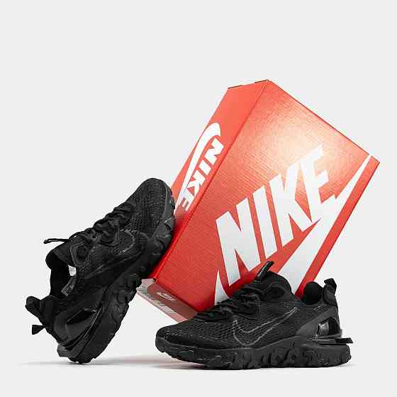 Мужские черные кроссовки Nike React Vision Black кросівки найк реакт Запорожье