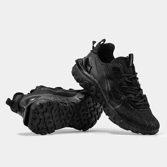 Мужские черные кроссовки Nike React Vision Black кросівки найк реакт Запорожье