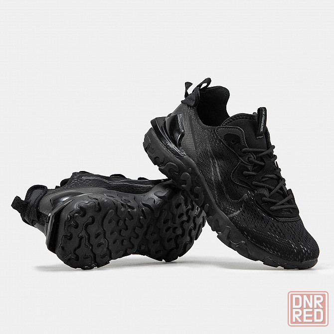 Мужские черные кроссовки Nike React Vision Black кросівки найк реакт Запорожье - изображение 6