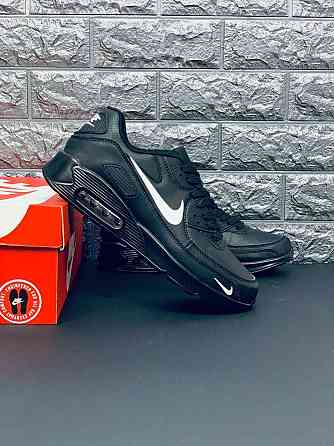 Кроссовки Nike Air Max 90 мужские Натуральная кожа Красовки Найк Запорожье