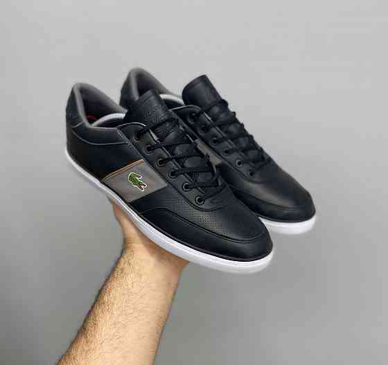кеды кожаные Lacoste (Оригинал) 44р 45.5р  28.5см черные кроссовки Запорожье