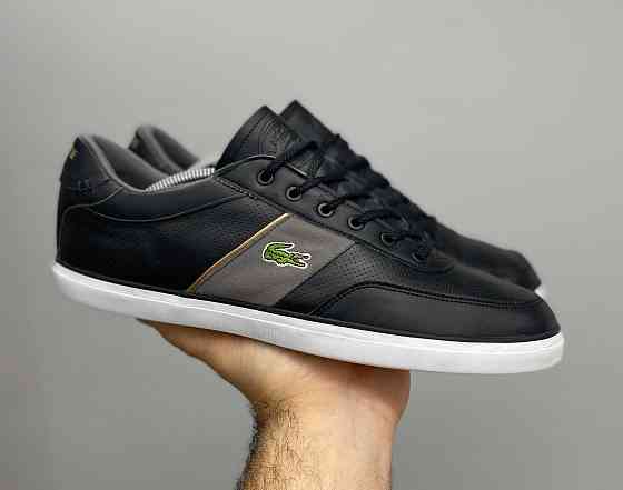 кеды кожаные Lacoste (Оригинал) 44р 45.5р  28.5см черные кроссовки Запорожье