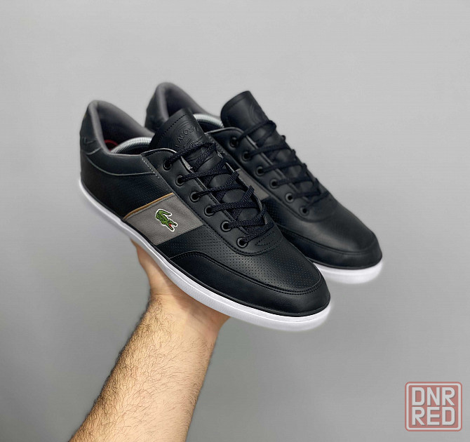 кеды кожаные Lacoste (Оригинал) 44р 45.5р  28.5см черные кроссовки Запорожье - изображение 2