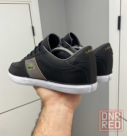 кеды кожаные Lacoste (Оригинал) 44р 45.5р  28.5см черные кроссовки Запорожье - изображение 4