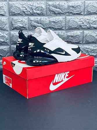 Кроссовки Nike Air Max 270 мужские black\white натуральная кожа! Найк Запорожье