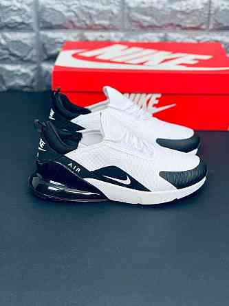 Кроссовки Nike Air Max 270 мужские black\white натуральная кожа! Найк Запорожье