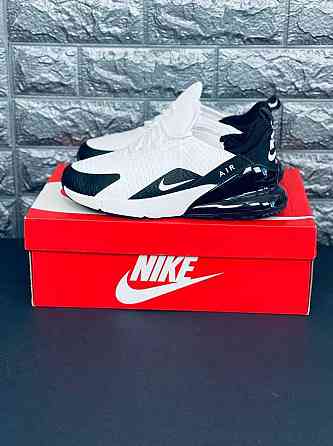 Кроссовки Nike Air Max 270 мужские black\white натуральная кожа! Найк Запорожье