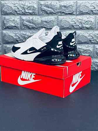 Кроссовки Nike Air Max 270 мужские black\white натуральная кожа! Найк Запорожье