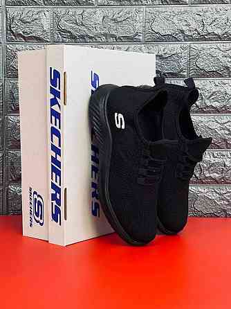 Кроссовки Skechers мужские Черные сеточка. Летние практичные кроссовки Запорожье