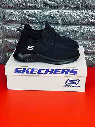 Кроссовки Skechers мужские Черные сеточка. Летние практичные кроссовки Запорожье