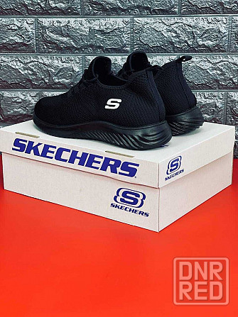 Кроссовки Skechers мужские Черные сеточка. Летние практичные кроссовки Запорожье - изображение 4