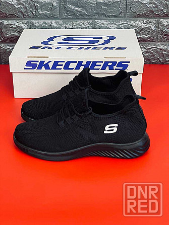 Кроссовки Skechers мужские Черные сеточка. Летние практичные кроссовки Запорожье - изображение 7