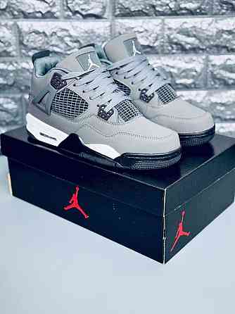 Кроссовки Jordan 4 Retro мужские Gray натуральная кожа! Джордан весна Запорожье