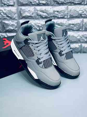 Кроссовки Jordan 4 Retro мужские Gray натуральная кожа! Джордан весна Запорожье