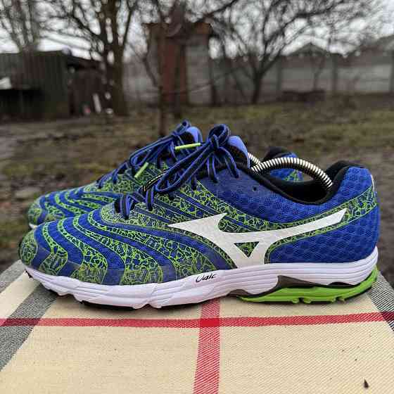 Кроссовки для бега Mizuno Blue/White/Green, 42-42,5 размер, Оригинал Запорожье