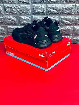 Кроссовки Puma мужские Премиум кожа! 39-45 Jet-Black весенние Пума Запорожье