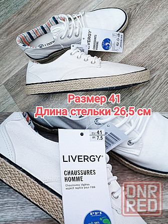 Мужские текстильные мокасины Livergy размер 41 42 43 44 45 Запорожье - изображение 3