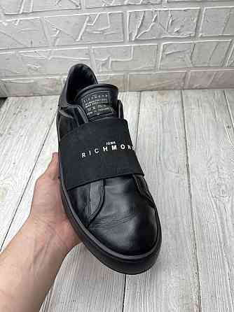 Крутые черные кожаные мокасины john richmond rock n' roll sneakers Запорожье