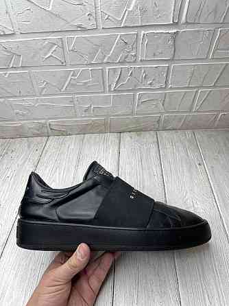 Крутые черные кожаные мокасины john richmond rock n' roll sneakers Запорожье