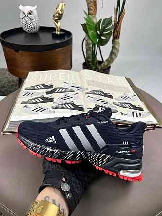 Мужские кроссовки адидас марафон Adidas Marathon Pro+ Navy Red [41-46] Запорожье