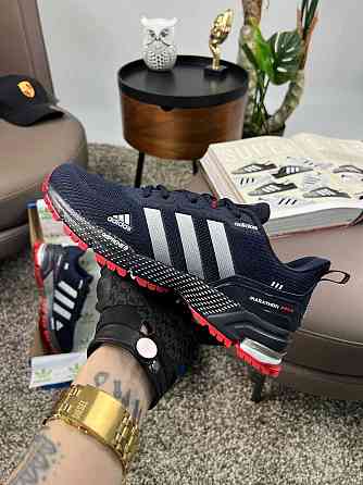 Мужские кроссовки адидас марафон Adidas Marathon Pro+ Navy Red [41-46] Запорожье