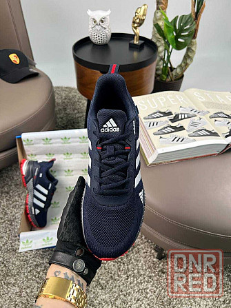 Мужские кроссовки адидас марафон Adidas Marathon Pro+ Navy Red [41-46] Запорожье - изображение 5