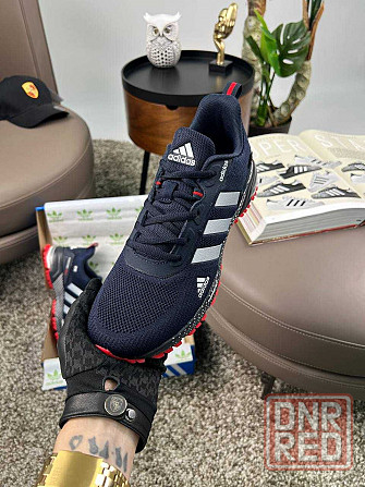 Мужские кроссовки адидас марафон Adidas Marathon Pro+ Navy Red [41-46] Запорожье - изображение 3