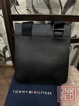 Мужская сумка через плече Tommy Hilfiger кожа черная оригинал Запорожье - изображение 4