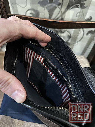 Мужская сумка через плече Tommy Hilfiger кожа черная оригинал Запорожье - изображение 6