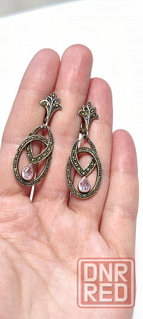Винтажные серьги серебро 925 пробы Запорожье - изображение 2
