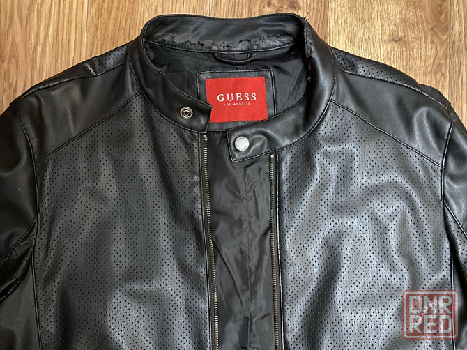 Мужская черная перфорированная куртка Guess Запорожье - изображение 2