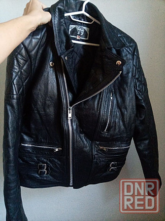 Vintage Leather Punk рр S M Jacket кожа косуха куртка винтаж байкер Запорожье - изображение 2