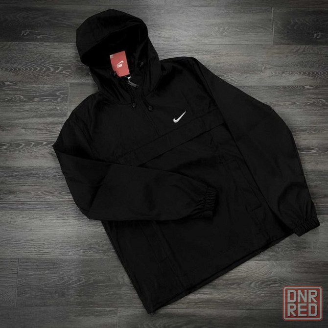 Мужской черный анорак Nike President куртка найк чорна ветровка Запорожье - изображение 1