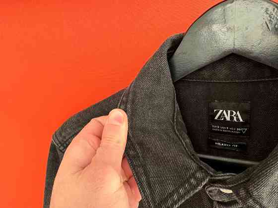 Zara оригинал мужская джинсовая рубашка джинсовка овершот размер S БУ Запорожье