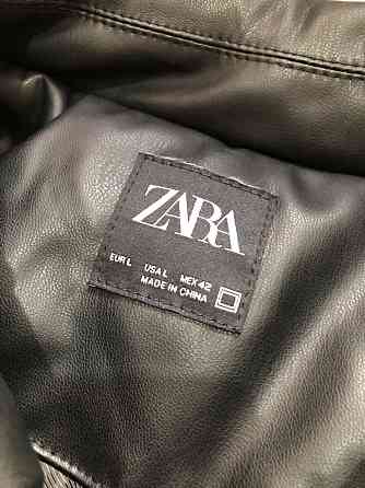 ZARA Leather (L) Bomber Jacket мужской бомбер кожаная куртка курточка Запорожье