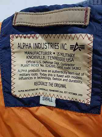 Бомбер Alpha Industries cинего цвета, размер S - наш 44-46 Запорожье