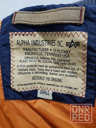 Бомбер Alpha Industries cинего цвета, размер S - наш 44-46 Запорожье - изображение 3