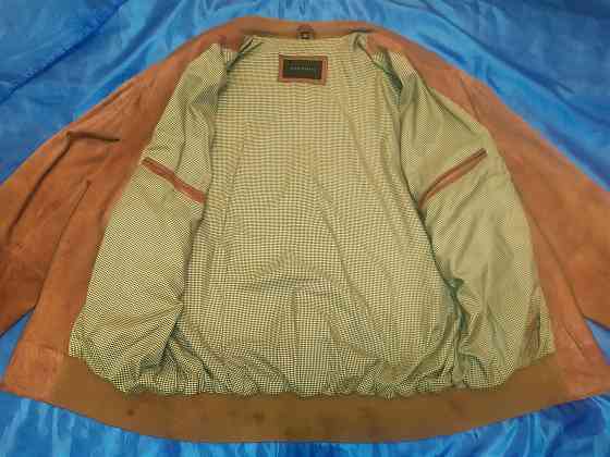 Бомбер, куртка кожаная лайка замш ARMANI Италия, цвет койот, р.50-52 Запорожье