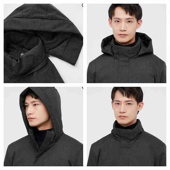 Инновационное теплое пуховое пальто гибрид uniqlo Запорожье