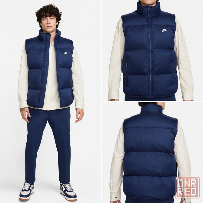 Оригінал Nike (M,L) Club Puffer Vest Жилет Куртка Пуховик FB7373-410 Запорожье - изображение 2