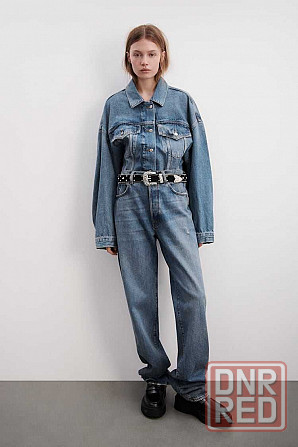 Джинсовая куртка оверсайз от Zara, XS, S, оригинал, Испания Запорожье - изображение 2