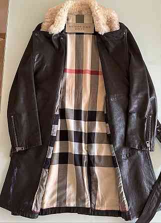 Кожанное пальто -косуха BURBERRY BRIT оригинал. Запорожье