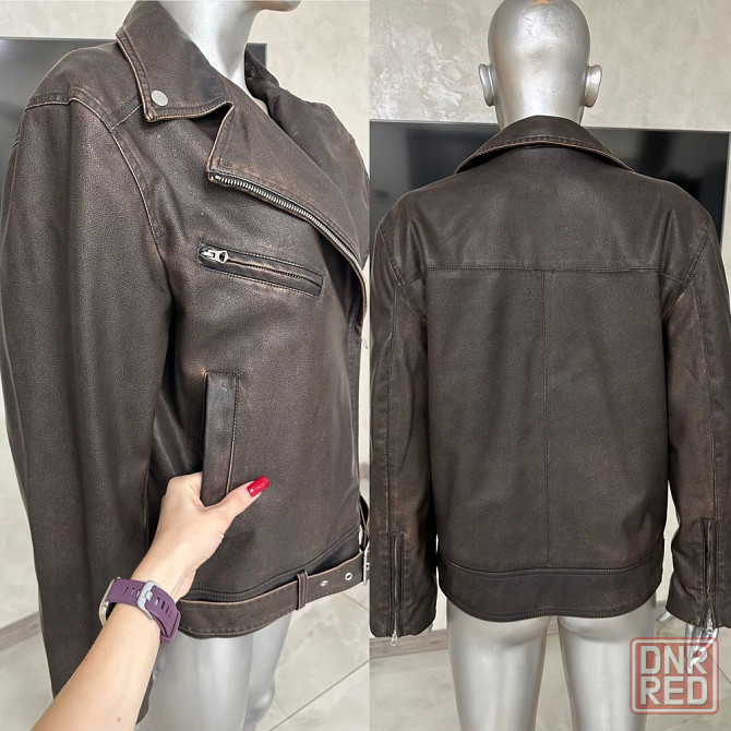 Кожанка HM, косуха, куртка женская Запорожье - изображение 7