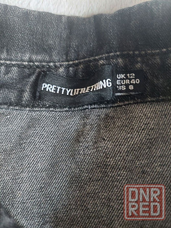 Женская джинсовая куртка-рубашка PrettyLittleThing. ОВЕРСАЙЗ Запорожье - изображение 3