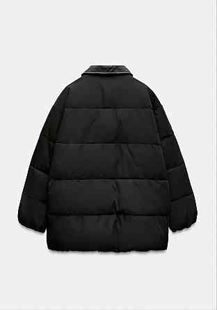 Стильная куртка Zara с кожаными вставками XS S Запорожье